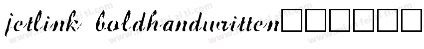 jetlink boldhandwritten字体转换